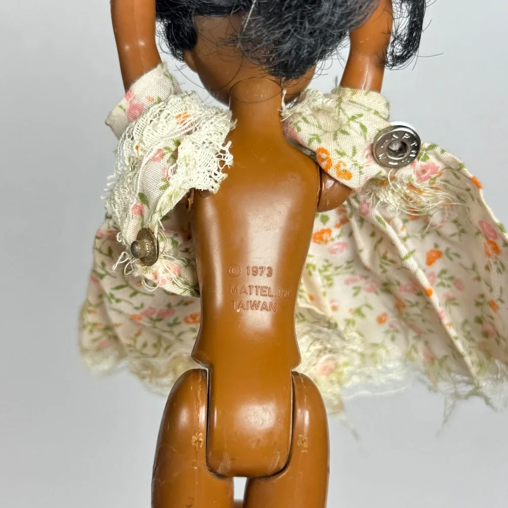 Vintage 1973 Mattel Sunshine Family Dolls Set Blonde and African‎ American 9
